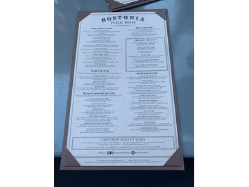 Bostonia Public House menu photo