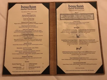 bouchon Santa Barbara menu photo
