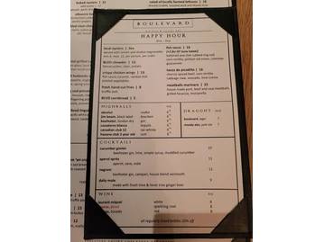 Boulevard Kitchen & Oyster Bar menu photo