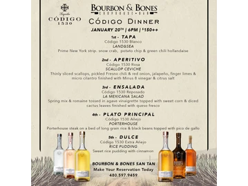 Bourbon and Bones menu photo