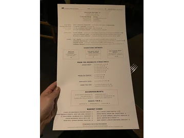 Bourbon Steak menu photo