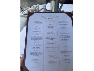 Brasserie Liberté menu photo