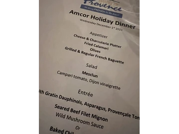 Brasserie Provence menu photo