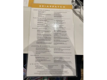 Briarpatch Restaurant menu photo