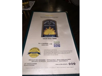 Brick Alley Pub & Restaurant menu photo