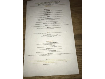 Brighton Bar & Grill menu photo