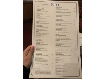 Brio Italian Grille menu photo