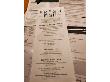 Bristol Seafood + Steak + Social menu photo