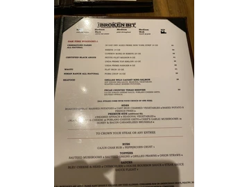 Broken Bit Steakhouse menu photo