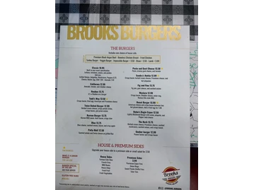 Brooks Burgers menu photo