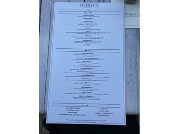 Brown & Loe menu photo