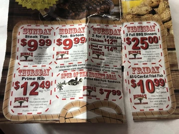 Bubba's Roadhouse & Saloon menu photo