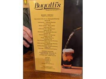 Bugatti's Oregon City menu photo