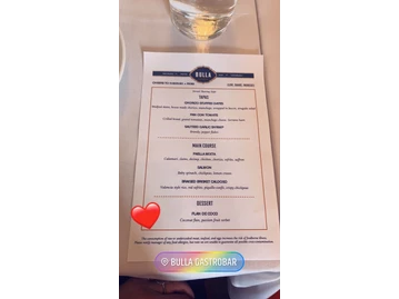 Bulla Gastrobar menu photo