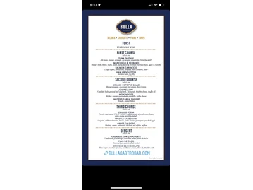 Bulla Gastrobar menu photo