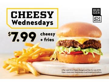 Burger 21 menu photo