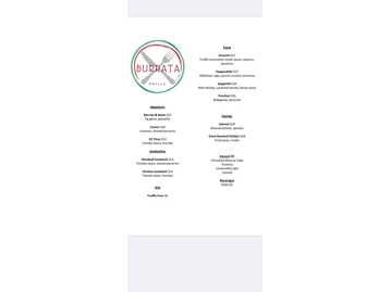 Burrata menu photo