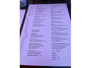Burtons Grill & Bar of Alexandria menu photo