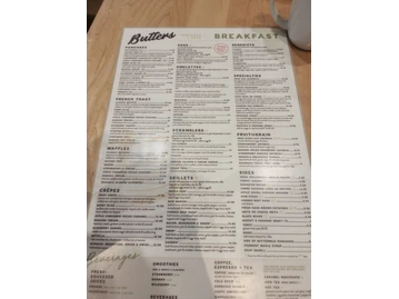 Butters Pancakes & Cafe menu photo