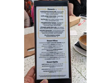 C Level Lounge menu photo