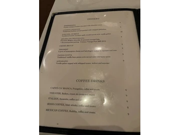 Ca'Bianca menu photo