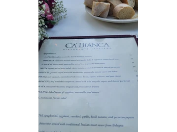 Ca'Bianca menu photo