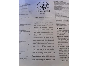 Cafe Homestead menu photo