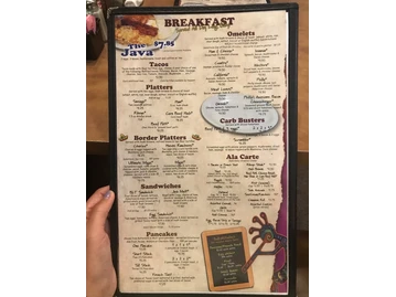 Cafe Java menu photo