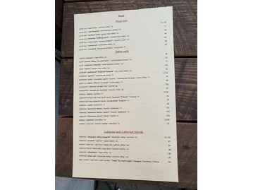Cafe Terracotta menu photo
