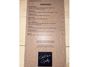 Call Me Gaby menu photo