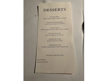 Canoe menu photo