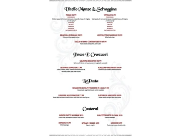 Capriccio menu photo