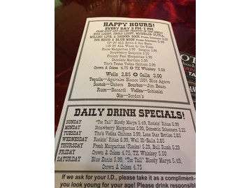 Caprock Cafe menu photo