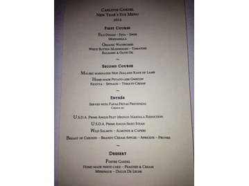 Carlitos Gardel Argentine Steakhouse menu photo