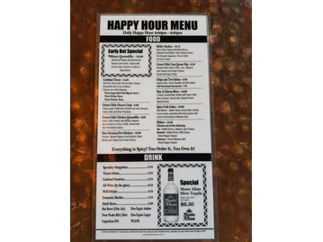 Carlsbad Tavern menu photo