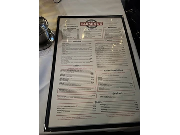 Carmine's menu photo