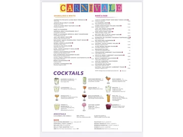 Carnivale menu photo