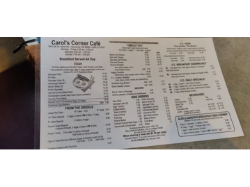 Carol's Corner Cafe menu photo