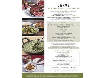 Carve American Grille menu photo