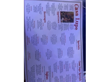 Casa Lupe menu photo