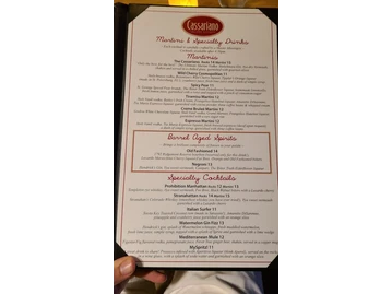 Cassariano Italian Eatery menu photo