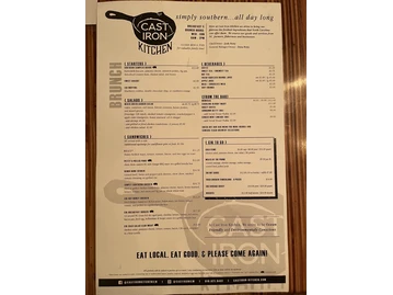 Cast Iron Kitchen menu photo