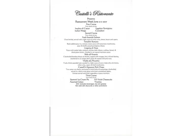 Castelli's menu photo