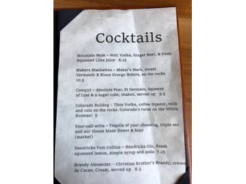 Castle Cafe menu photo