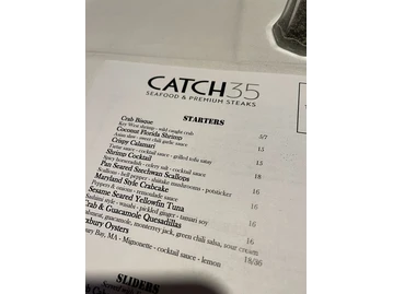 Catch 35 Naperville menu photo