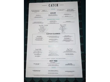 CATCH menu photo