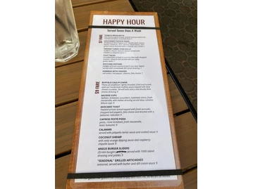 Cedar Creek Inn menu photo
