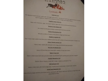 Chama Gaúcha menu photo