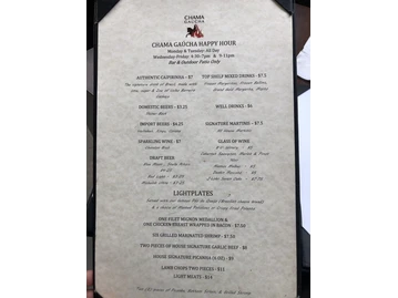 Chama Gaúcha menu photo