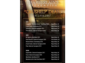 Chamberlain's Steak & Chop House menu photo
